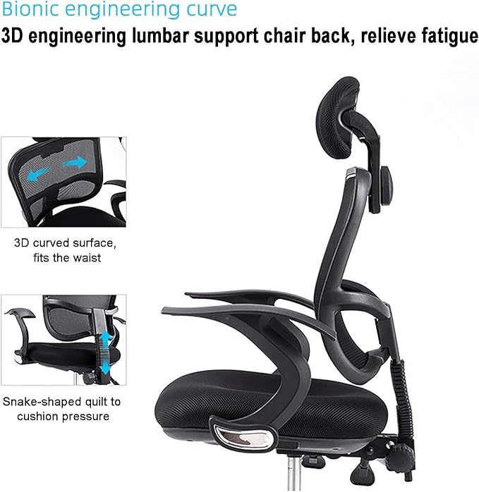 Office Chair Gaming Chair Computer Chair Ergonomic Office ChairBreathable Mesh Desk Chair with WheelsSwivel Chair Gaming Chair for Home ExecutiveHigh Back Computer Chair with Lumbar Suppo