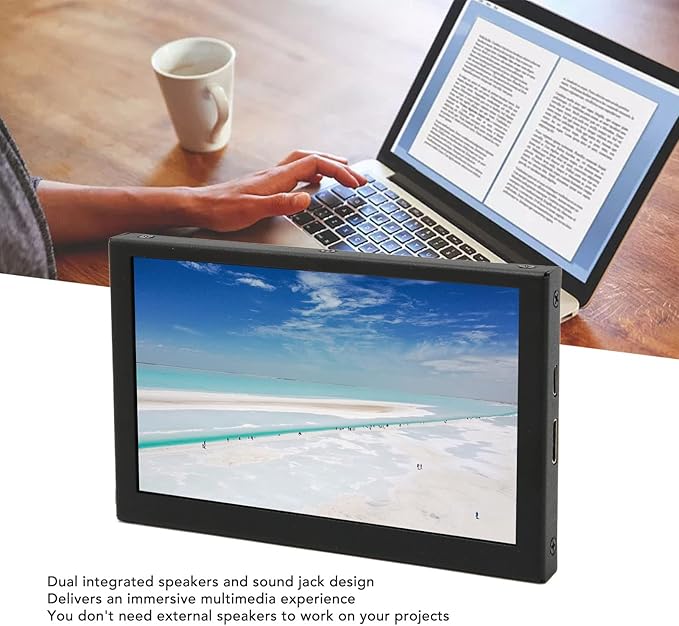 Sanpyl 5 Inch Portable Monitor 800x480 LCD Display 60Hz 16:9 170 Degrees Full View Metal Housing Mini Second External Monitor for Laptop External Computer Monitor