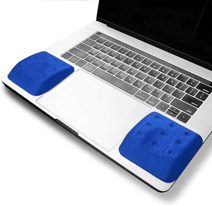 WavePads by PostureUp – Original Two Pack Adjustable Wrist Rests for Laptop and Keyboard Ergonomic Memory Foam Laptop Wrist Pads for Wrist Pain &amp Carpal Tunnel Wrist Support Pads (RoyalBlue)
