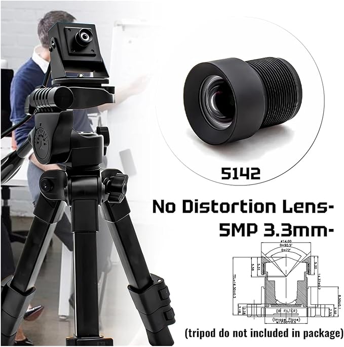 USB 1080P 2MP Camera 90FPS No Distortion Lens H265 High Speed AR0234 Industrial Metal Box HD Mini PC Webcam for Computer