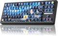 ZORNHER ZH870 Wireless Mechanical Gaming Keyboard80% Blue Custom Creamy Sound Keyboard with Starry Night Dye Sublimation PBT KeycapsPre-lubed Linear SwitchesHot-SwappableRGB Backlit