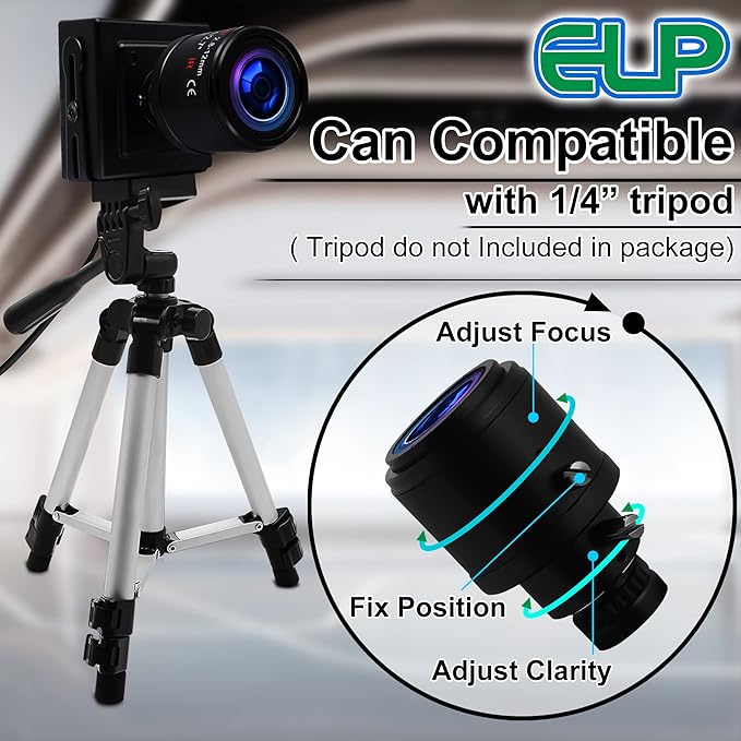 Webcamera_USB Manual Zoom USB Camera for Computer Mini UVC USB2.0 Webcam 1080P Lightburn Camera 2.8-12mm Varifocal Camera for PC Industrial Close Up Camera for Raspberry Pi Jetson Nano