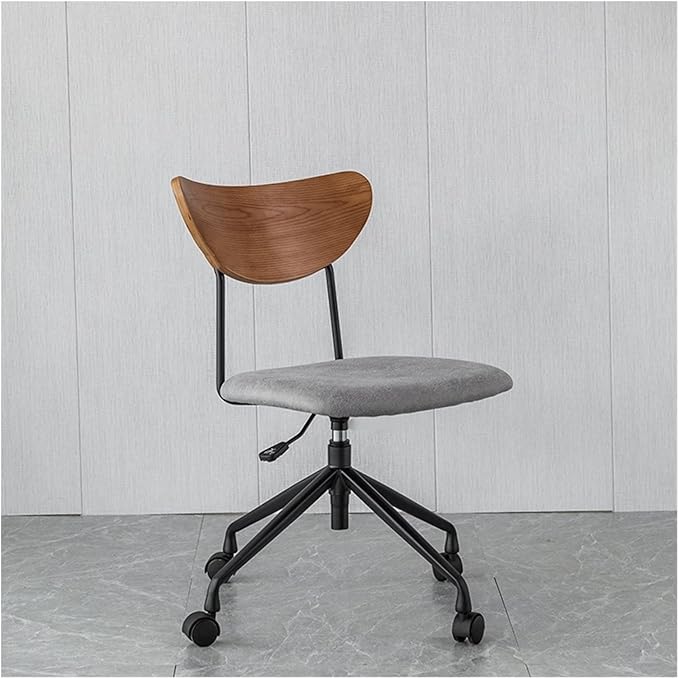 Adjustable Office Computer Chair with Armrest Furniture Office Chair Office Home Gaming Chair Bedroom Wooden Backrest Computer Chair