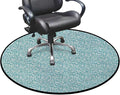 Green Teal Round Area Rug Machine Washable Non Slip Indoor Sofa Floor Area Mat Carpet for Living Room Sofa Bedroom Nursery Decor Leaves Plants Wavy Pattern Doodle Style Diameter 55 in