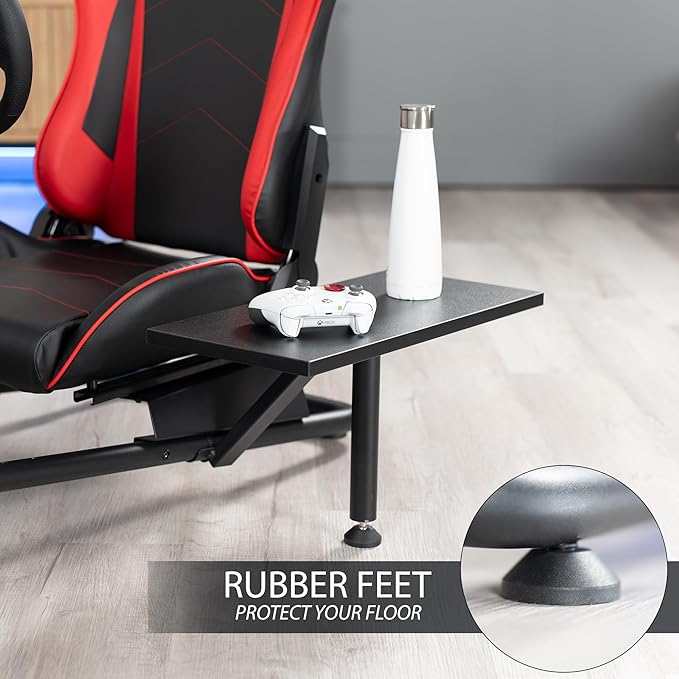 VIVO Premium Racing Simulator Cockpit with Shelf Kit Wheel Stand Gear Mount Fits Logitech Thrustmaster Fanatec Compatible with Xbox One PlayStation STAND-KIT-RACE1S