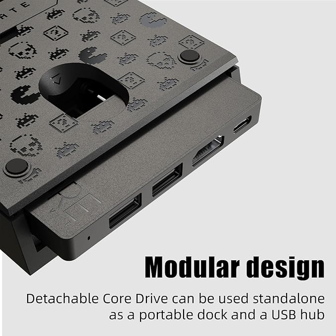 by Skull &amp Co. Jumpgate Pro: Portable Dock Station with Detachable USB Hub Adapter for Switch 2(2025) /Switch OLED (2021)/Switch (2017) and Macbook HDMI2.1 8k@30Hz or 4K@120Hz USB3.0 Port