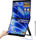 EHOMEWEI X2 Air 2.5K Portable Dual Touchscreen Monitor with Stylus Pen 90Hz 14.2“*2 IPS 2520 * 1680 400 Nit Brightness 100% sRGB for Office/Home/Travel for Mac/Laptop/Smartphone Extender Screen