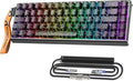 ATTACK SHARK X68MAX HE 60% Wired Magnetic Switch KeyboardFull Aluminum CNC0.005mm RT Accuracy8KHz Rapid Trigger Mechanical Gaming KeyboardAdjustable ActuationRGB Coiled Cable for FPS GamesBlack