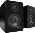 Kanto YU2 Powered Desktop Speakers - 3 Composite Driver 3/4 Silk Dome Tweeter Built-in USB DAC - Gloss Black (Renewed)