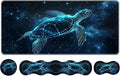 Keyboard Wrist Rest SetMemory Foam Wrist Support Mouse Pad31.5x11.8 Desk Mat for Comfortable Typing &amp Pain ReliefNon-Slip Base for Office &amp Home Use - Starry Sea Turtle