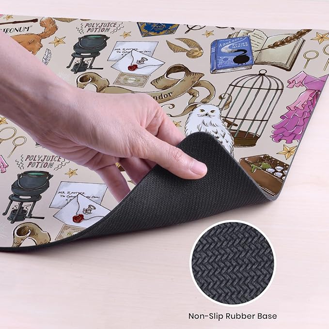 Head Case Designs Officially Licensed Harry Potter Hogwarts Pattern Graphics 37.4 x 15.75 x 0.16 inches (900 x 400 mm) - XL Gaming Office Desk PC Keyboard Mouse Mat Pad