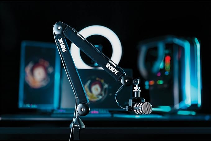 Rode Procaster Cardioid Dynamic Broadcast Microphone with Rode PSA1+ Microphone Boom Arm PSM1 Shockmount and XLR Cable