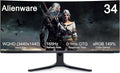 Dell Alienware 34 Curved QD-OLED Gaming Monitor - 34.18 WQHD (3440x1440) 21:9-165Hz - 0.1ms GTG - 1800R - DCI-P3 99.3% - sRGB 149% - AMD FreeSync Premium Pro - VESA AdaptiveSync Display