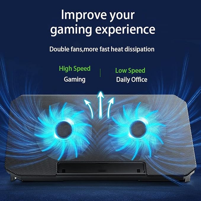 JSEIAJB Laptop Cooling Pads Large Size for 12-16 Inch Notebook Silent Gaming Laptop Cooler Wind Speed Adjustable Laptop Stand