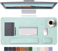 RENMTURE Large Mouse Pad and Keyboard Wrist Rest Desk Pad for Keyboard and Mouse Large Gaming Mouse Pad with Wrist Support Desk Mat for Work and Gaming (Mint Green)