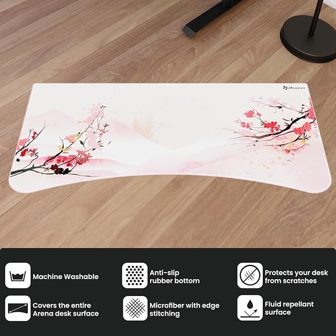 Arozzi Arena Gaming Desk Mat Full Surface Custom Desk Pad Interchangeable Water Resistant &amp Washable Computer Desk Mouse Pad with Stitched Edges (D049)