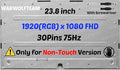 Compatible with MV238FHM-N62 MV238FHM-N61 MV238FHM-N60 23.8in 1920 x 1080 FHD 75Hz 30Pins LCD LED Screen Display Panel(Only for Non-Touch)