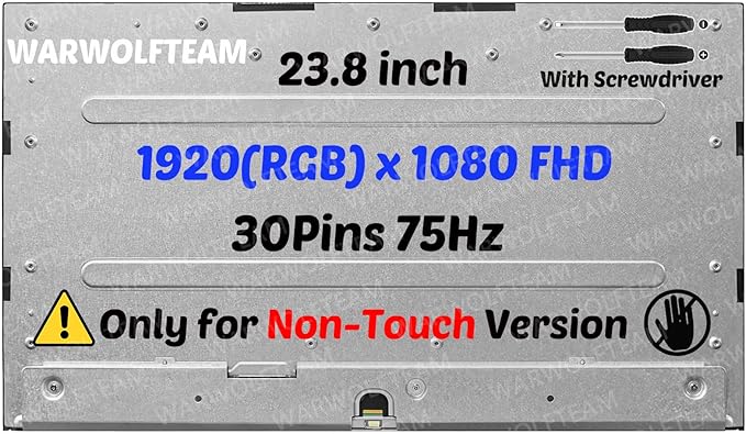 Compatible with MV238FHM-N62 MV238FHM-N61 MV238FHM-N60 23.8in 1920 x 1080 FHD 75Hz 30Pins LCD LED Screen Display Panel(Only for Non-Touch)