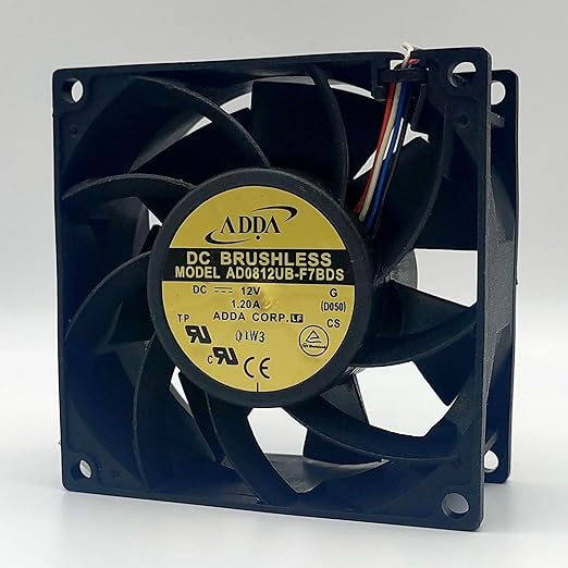 AD0812UB-F7BDS 12V 1.20A 8038 High Speed High Air Volume Cooling Fan for Laptops and Electronics