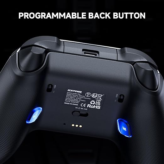 ECHTPower EP04 Wireless PC Controller with TMR Joysticks &amp Dual Hall Triggers Multi-Platform Gamepad for PC/Switch/Switch2/iOS/Android 4-Motor Vibration Smart Charging Dock One-Click ABXY Swit