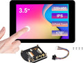 3.5inch Capacitive Touch Screen Compatible with Raspberry Pi 5/4B/3B+/3B/3A+/Pico W/Pico 2W/ ESP32 320x480 IPS LCD 5-Point Touch SPI and I2C Interfaces Pigo Pin or 13PIN Cable Dual Connections