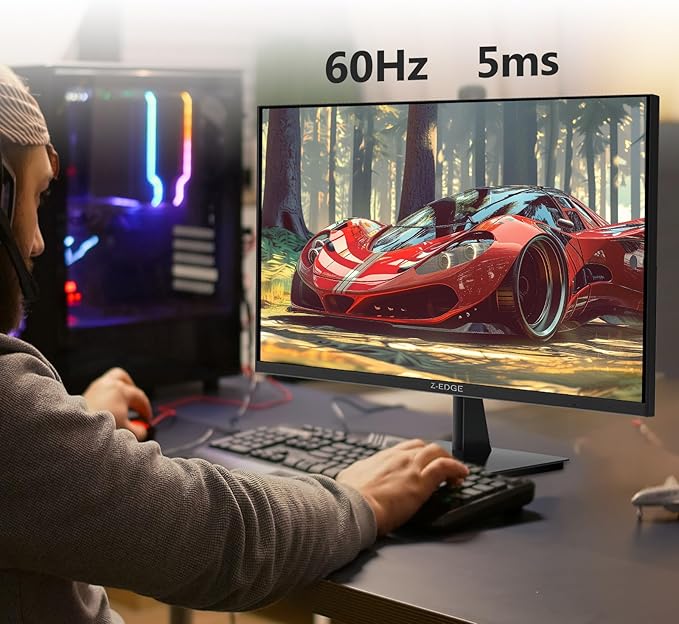 Z-Edge U27P4K 27-inch 4K Monitor IPS Ultra HD 3840x2160 60Hz Refresh Rate PC Monitor Gaming 100% sRGB HDMI x 2 and DP x 2