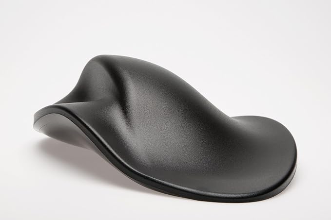 Wireless Light Click HandShoe Mouse - Small Black Ergonomic Mouse for Right Hand - Compatible with Mac Windows Linux