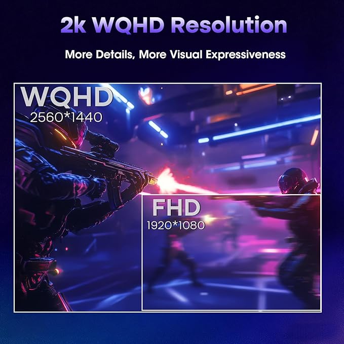 Amzfast 27 Inch Gaming Monitor 320Hz 240Hz WQHD 2560 x 1440p Fast IPS Monitor 1ms G-SYNC Compatible HDR400 135% sRGB 99% DCI-P3 PIP/PBP Height Adjustable HDMI 2.1 x 2&ampDP 1.4 x 2 G27F6Q MAX