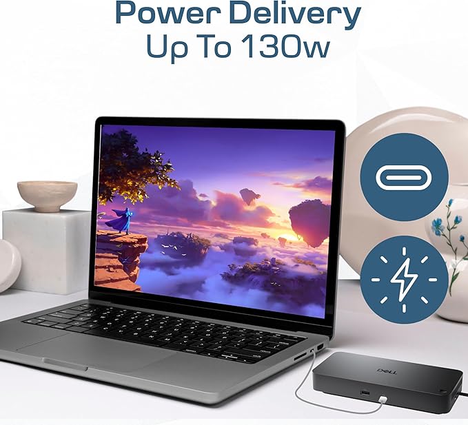 Dell Pro Dock WD25 USB-C Docking Station – 100W Power Delivery Dual FHD or Single 4K Display Support HDMI DisplayPort Ethernet – Boomph's Ultimate Performance Dock Solution for Your Workspace.