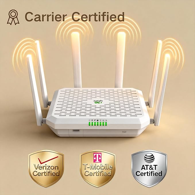 InHand FWA02 5G | Wi-Fi 6 Router (DL 4.76Gbps) | Dual 2.5G ETH Cloud-Managed and Secure Network Solution for Home RV and Business (FWA02-NATM)