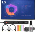 LG UL3G 50 Class 4K UHD LED Display | 3840×2160 IPS Panel HDR Support webOS Smart Platform &amp Commercial-Grade Design | Great for Conference Rooms &amp Digital Signage + 2X HDMI + Cable Ties +