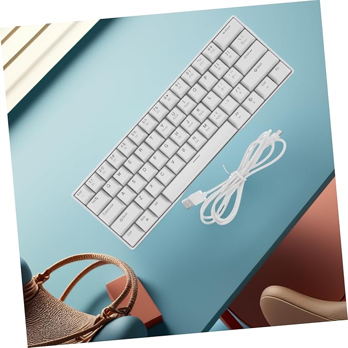 MERRYHAPY Keys Mechanical Gaming Keyboard Compact RGB Backlit Design Wired Keyboard for Pc and Laptop for Gaming and Office Use