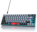 65 Percent Gaming Keyboard 68 Keys Mechanical Keyboard LED Backlit Ultra Compact Wired Key Board with Red Switch for Windows Laptop Gamer