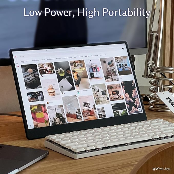 SOTSU FlipAction Go 14 Premium Portable Monitor | Full HD 1080p | 400 Nits | 100% sRGB | Robust yet Lightweight | Pivoting Landscape &amp Portrait Display | Tempered Glass Cover | USB-C &amp Mini H