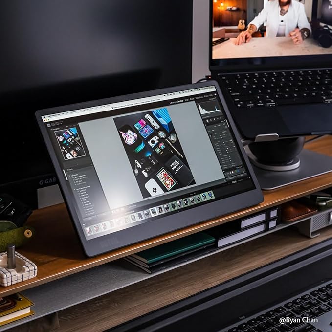 SOTSU SleekView 15.6 Portable Monitor | FHD 1920x1080 | 300 Nits | 100% sRGB | 60Hz | 6W | HDMI | USB-C | Lightweight | Gaming | Laptop | Smartphone | Travel | Sleek &amp Stylish Design