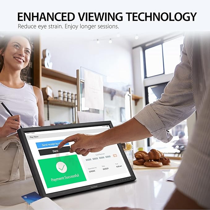 ViewSonic TD2223 22 Inch 1080p 10-Point Multi IR Touch Screen Monitor with Eye Care HDMI VGA DVI and USB Hub