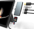 Surface Pro 6/ Pro 5/ Pro 4 Docking Station USB Hub Surface Pro Docking Station with 4K HDMI 3X USB3.0 Ports SD/TF Card Reader Accessories for Microsoft Surface Pro 4/5/6