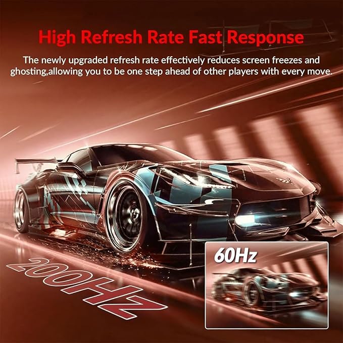 ZZA 24 Inch FHD 1080P 200Hz|144Hz Curved Gaming Monitor 1ms MPRT VA Panel 2800R Curvature AMD FreeSync Ultra-Thin Bezel for Esports PS5 Xbox Series X/S PC VESA Mount