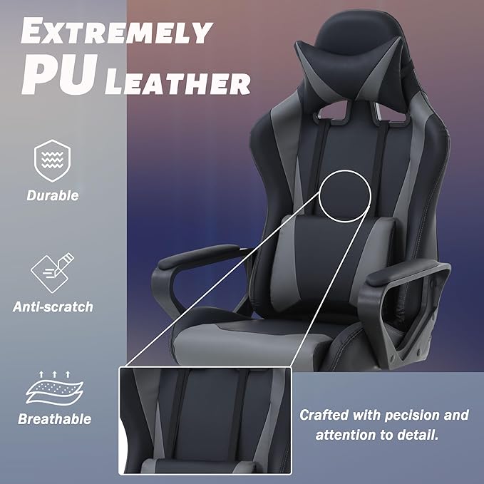 Cheap Gaming Chair PC Chair Ergonomic Office Chair Computer Chair Video Game Chairs for Kids Silla Gamer Chair with Headrest and Lumbar Support Massage Chair Gaming Chairs for Adults Comfy Chair