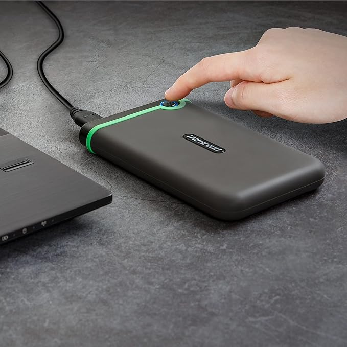 Transcend 1TB USB 3.1 Gen 1 StoreJet 25M3S SJ25M3S Rugged External Hard Drive TS1TSJ25M3SGrey