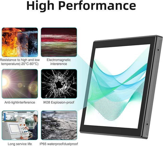 10.4 Inch Industrial Touch Monitors 10 Points Embedded Open Frame Monitor 1024x768 @ 60Hz TFT LCD Suitable for kiosks ATMs Vending Machines