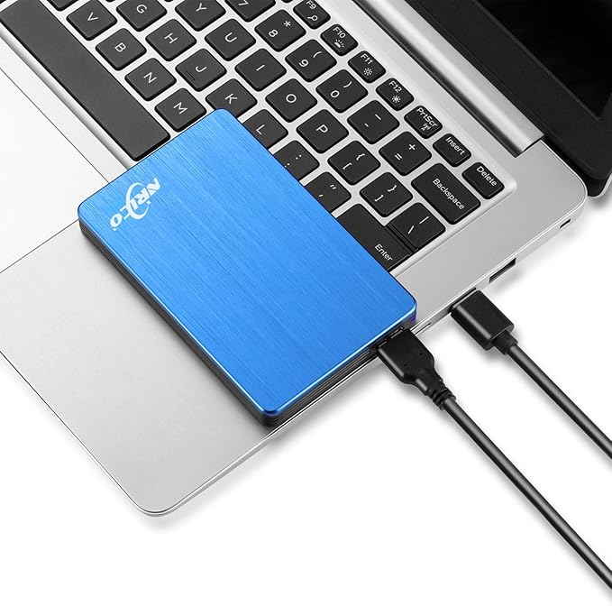 NRICO Portable External Hard Drive USB 3.0 2.5 Inch Compatible with PC Mac Desktop (Blue 500 GB)