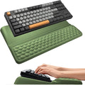 Wrist Rest with Keyboard Stand Computer Wrist Support Pad Ergonomic Keyboard Riser Hand Rest Soft Memory Foam Cushion Holder Gaming Typing Desk Accessories for Office Home School（Green）