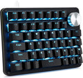 Koolertron One Handed Mechanical Gaming Keyboard with 24 Macro Keys 45-Key Fully Programmable Mini Keypad Mini USB Macro Keyboard with Rotating Knob Blue Backlit for Windows PC Gamers