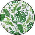 Fern Green Gaming Chair Mat Round Floor Mats for Office Chair Computer Gaming Desk Mat for Rolling Chair Non-Slip Gaming Rug Jungle Themed Picture with Leaves Exotic Art Diameter 35.4 in
