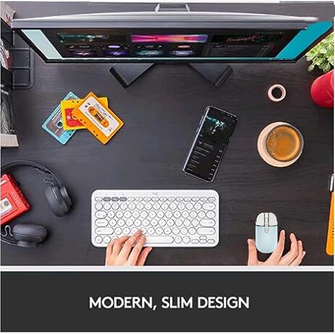YOCUNKER Wireless Mouse 2.4G Rechargeable Silent Slim Computer Mouse with USB Receiver 3 DPI Back to Desktop Button Cordless Mice for PC Laptop Computer Desktop Windows Mac OS Office (Blue)