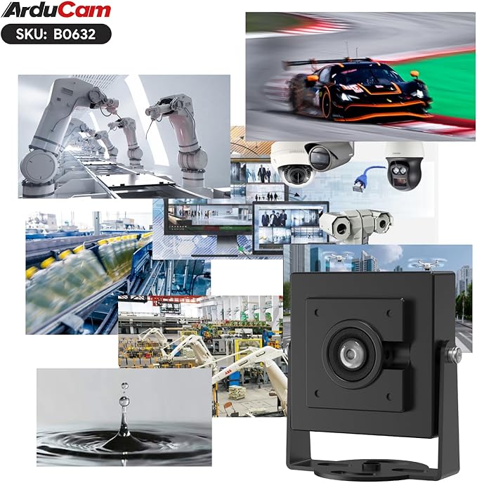 Arducam VGA Global Shutter USB Camera Module 800 FPS@QQVGA High Speed Camera Monochrome Wide Angle UVC Webcam for Windows Linux OS