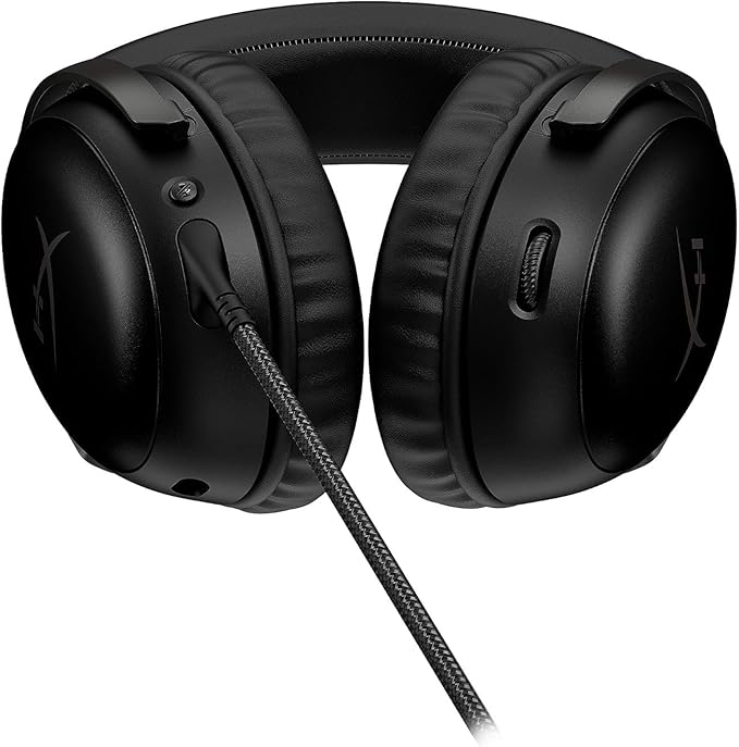 HyperX Cloud III – Wired Gaming Headset PC PS5 Xbox Series X|S Angled 53mm Drivers DTS Spatial Audio Memory Foam Durable Frame Ultra-Clear 10mm Mic USB-C USB-A 3.5mm – Black