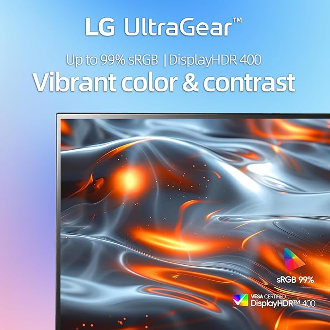 LG 27 inch Ultragear QHD (2560x1440) IPS Gaming Monitor 240Hz 1ms G-Sync AMD FreeSync Premium 100% sRGB HDR400 1 x DisplayPort 2 x HDMI 4-Pole HP Out DTS GP:X Tilt/Height/Pivot Stand Black