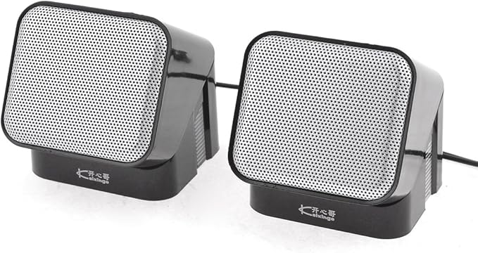 2 Pcs 3.5mm USB 2.0 Notebook Laptop 180 Degree Rotate Square Housing Speaker Black (id: 4cd 793 15c 79a 13f
